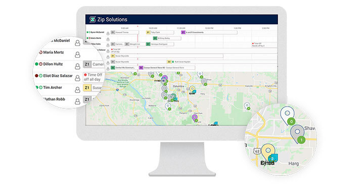Zip Solutions Dispatch Features Screenshot for Remote Workforce Management of Technicians and Customer Reps Blog
